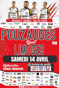 N2M Pouzauges reçoit Limoges. Le samedi 14 avril 2018 à Pouzauges. Vendee.  19H00